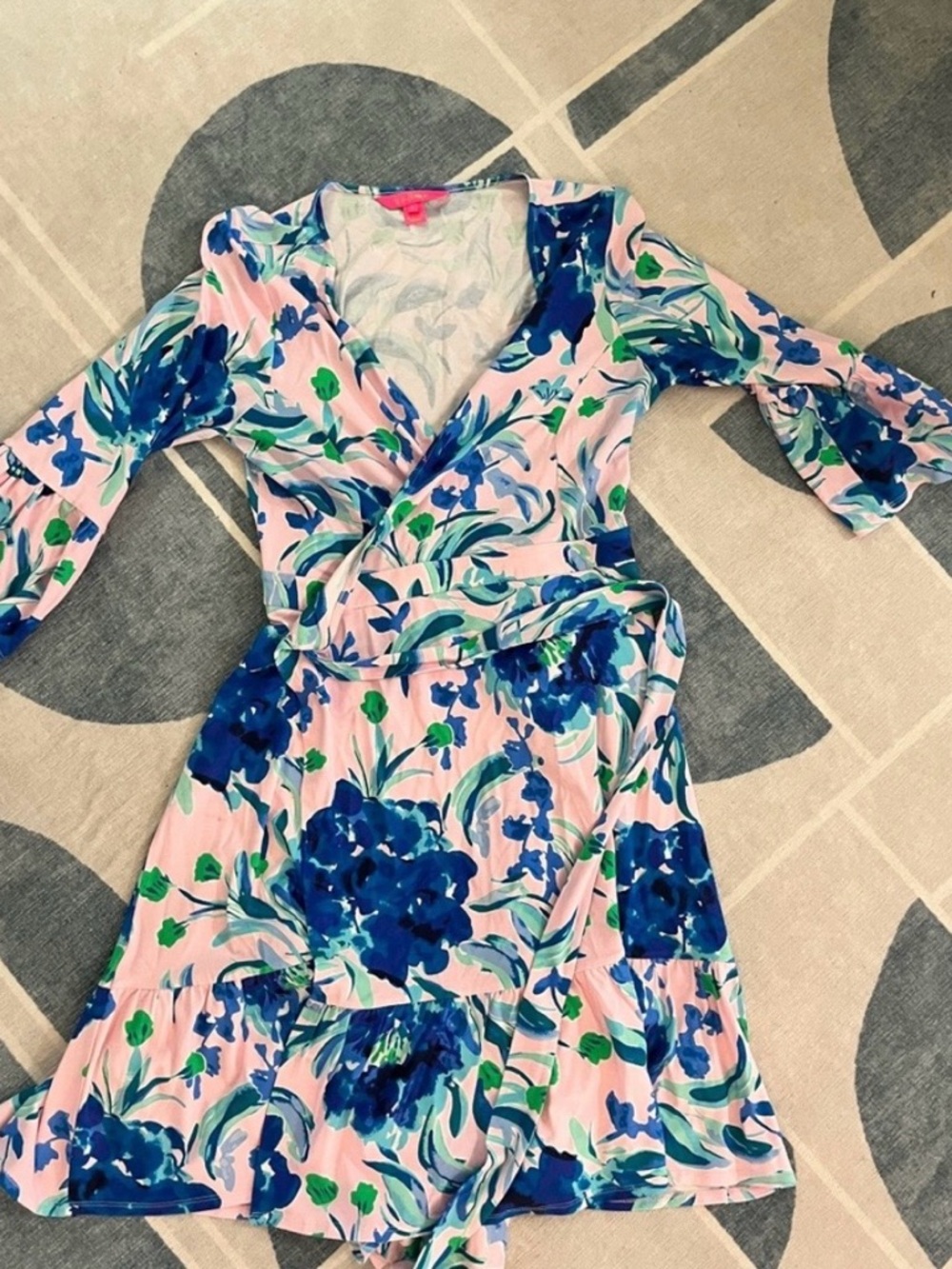 Lilly Pulitzer floral large wrap dress